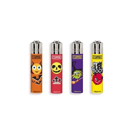 ACCENDINO CLIPPER MICRO - EMOTICONS 34 HORROR -SCATOLA INTERA DA 48 PEZZI