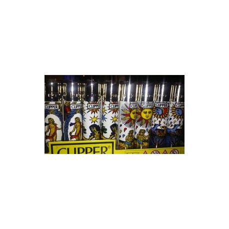 ACCENDINO CLIPPER LARGE GAMES 11 TAROT - SCATOLA INTERA DA 48 PEZZI