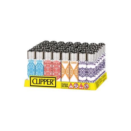 ACCENDINO CLIPPER LARGE MYSTIC MOSAIC - SCATOLA INTERA DA 48 PEZZI