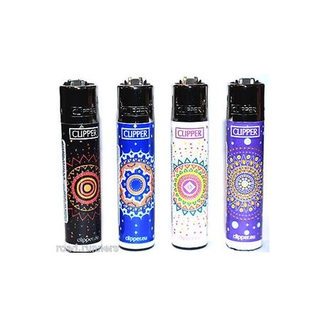 ACCENDINO CLIPPER LARGE MANDALAS 2 VIP - SCATOLA INTERA DA 48 PEZZI