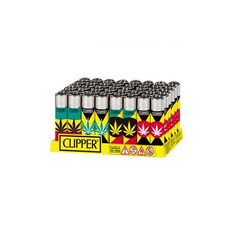 ACCENDINO CLIPPER LEAVES 25 -SCATOLA INTERA DA 48 PEZZI