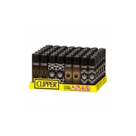 ACCENDINO CLIPPER LEAVES GOLD & SILVER -SCATOLA INTERA DA 48 PEZZI