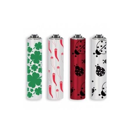 ACCENDINO CLIPPER MICRO METAL CASE FORTUNA COLOURS - SCATOLA INTERA DA 30 PEZZI